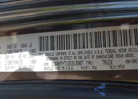 2016 Ram 1500 Rebel from USA, damaged, VIN 1C6RR7YT1GS313987